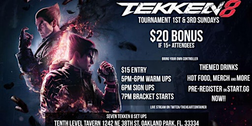 Primaire afbeelding van Tekken 8 Tournaments 1st & 3rd Sundays of every month