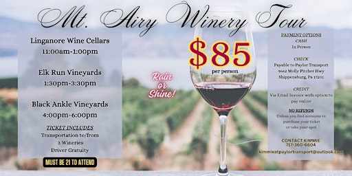 Imagem principal de Mt. Airy Winery Tour