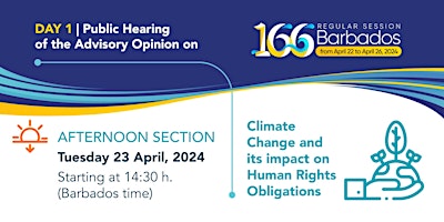 Imagem principal do evento Public Hearing Request Advisory Opinion-32 Tuesday 23 April - Afternoon