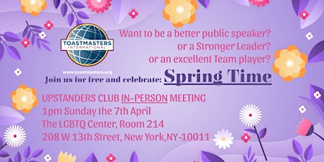 Upstander Toastmasters Meeting (In Person) primary image