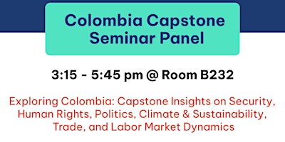 Primaire afbeelding van Colombia Research Trip: Capstone Panels