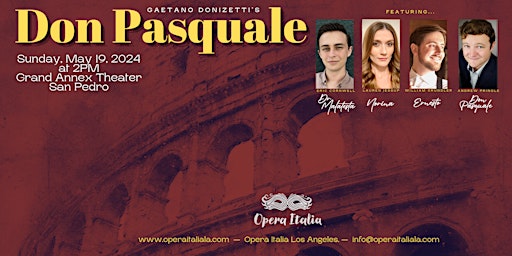 Imagem principal do evento Don Pasquale         ~           Grand Annex Theater, San Pedro