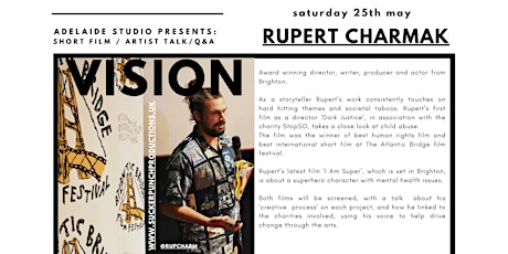 Adelaide Studio presents: Short film/Director talk  by  Rupert Charmak