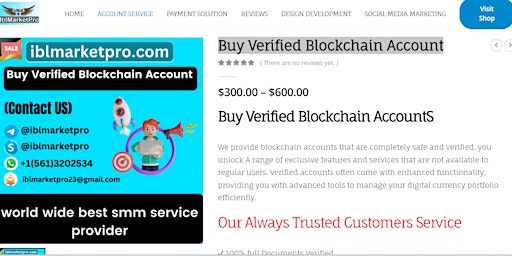 Image principale de Buy Verified Blockchain Account