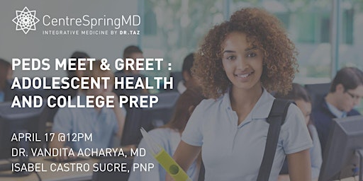 Imagen principal de Peds Meet & Greet : Adolescent Health and College Prep