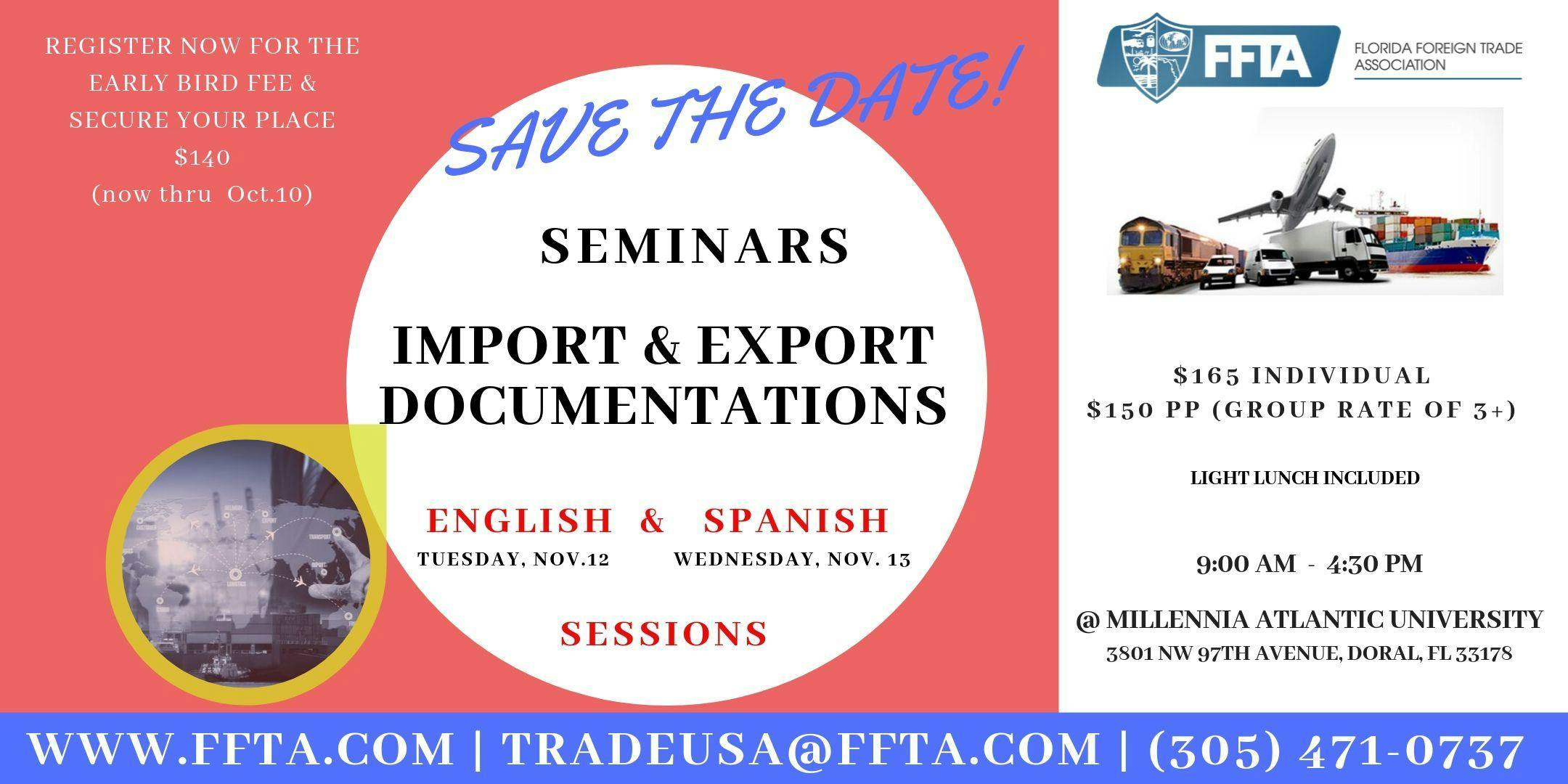Export & Import Documentation Seminar - Nov.12, 2019