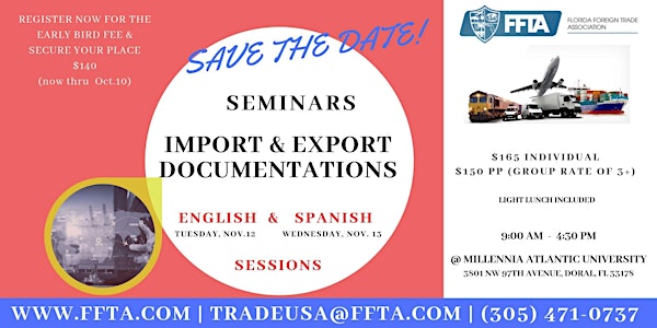 Export & Import Documentation Seminar - Nov.12, 2019