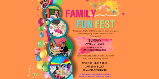 Image principale de Shake it Off -Family Fun Fest 1PM Time Slot