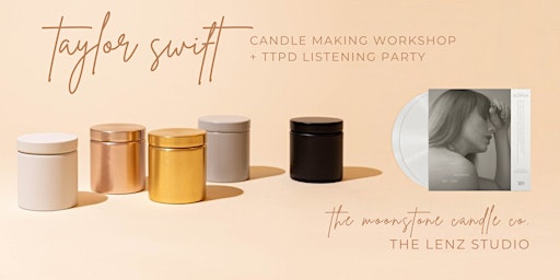 Imagem principal do evento Taylor Swift TTPD Listening Party + Candle Making Workshop