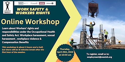 Imagen principal de Workplace safety and worker rights Workshop