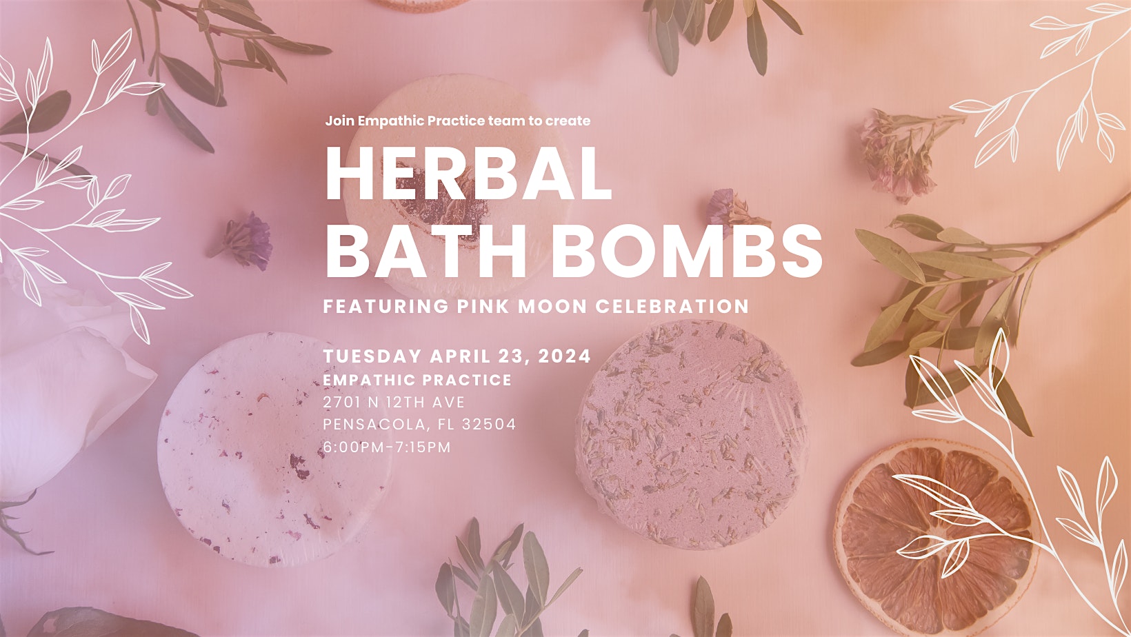 DIY  Bath Bombs: Pink Moon Celebration