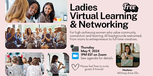 Image principale de Ladies Virtual Learning & Networking