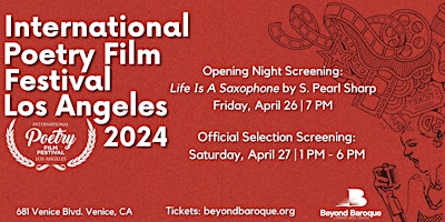 Image principale de International Poetry Film Festival, Los Angeles, 2024: Official Selection