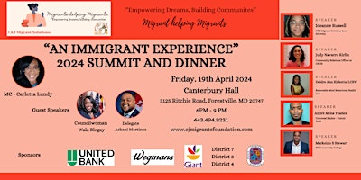 Imagem principal do evento An immigrant Experience