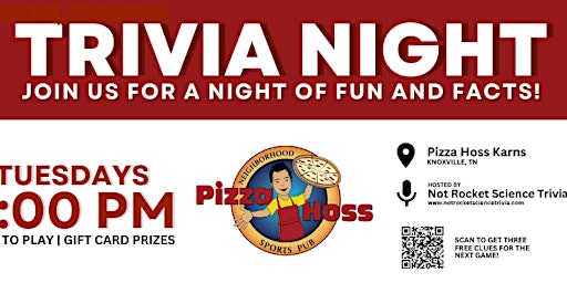 Pizza Hoss Karns Trivia Night primary image