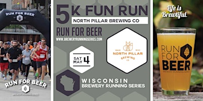 Primaire afbeelding van 5k Beer Run x North Pillar Brewing | 2024 Wisconsin Brewery Running Series