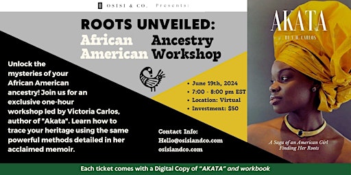 Hauptbild für Roots Unveiled: African American Ancestry Workshop