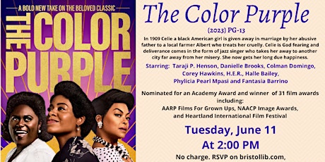 Afternoon Movie: The Color Purple (2023)