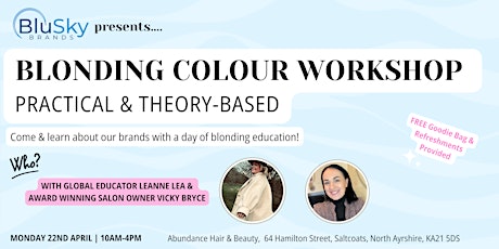 Blonding Colour Workshop  - Practical & Theory-Based