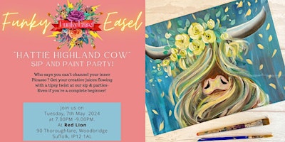 Primaire afbeelding van The Funky Easel Sip & Paint Party  At The Red Lion,  Woodbridge, Suffolk