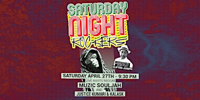Saturday Night Rockers - Live Reggae Series feat. Muzic Souljah primary image