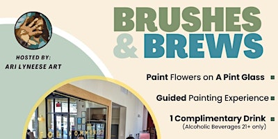 Imagem principal do evento Brushes and Brews: Blooming Spring Flowers