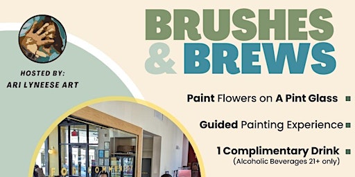 Hauptbild für Brushes and Brews: Blooming Spring Flowers