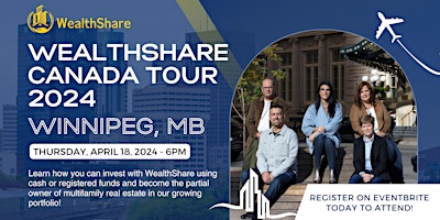 WealthShare Canada Tour 2024 - Winnipeg primary image