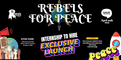 Primaire afbeelding van Rebels for Peace Summer Internship Launch