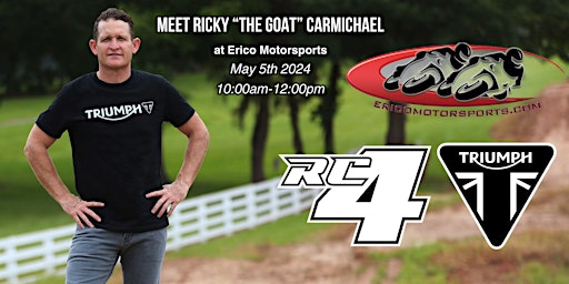 Image principale de Meet Ricky "The GOAT" Carmichael at Erico Motorsports