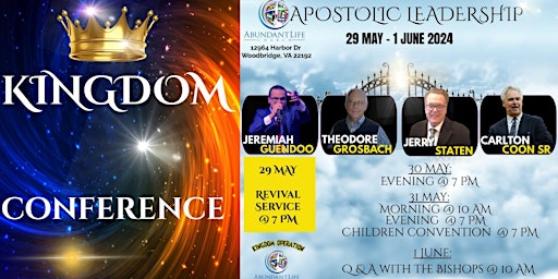 Hauptbild für Kingdom Conference: Apostolic Leadership