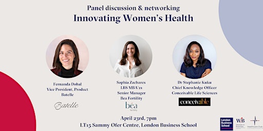 Primaire afbeelding van Innovating Women's Health: Femtech Panel and Networking