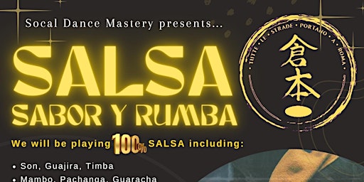 Imagem principal de Salsa Sabor Y Rumba - 100% Salsa - @ Cinkuni Fusion Restaurant