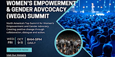Hauptbild für Global Summit on Women Empowerment and Gender Advocacy (WEGA) Summit 2024