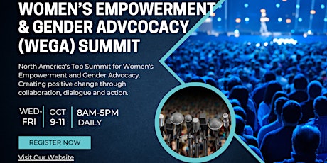 Global Summit on Women Empowerment and Gender Advocacy (WEGA) Summit 2024 primary image