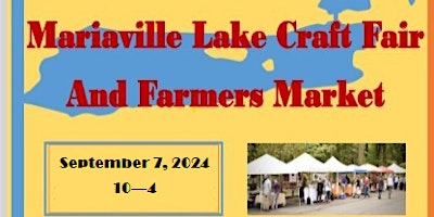 Mariaville Lake Vendor & Craft Fair September 7, 2024 -  Vendors Wanted! primary image