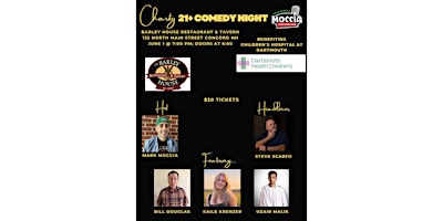Primaire afbeelding van 21+ Charity Comedy Night @ Barley House to benefit Children's Hospital at Dartmouth!