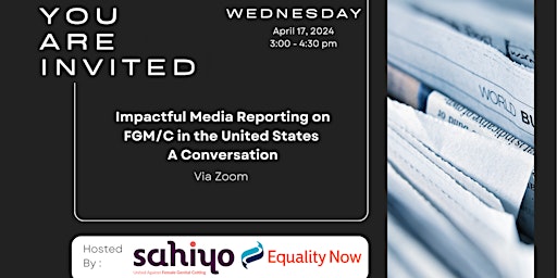 Primaire afbeelding van Impactful Media Reporting on FGM/C in the United States - A Conversation