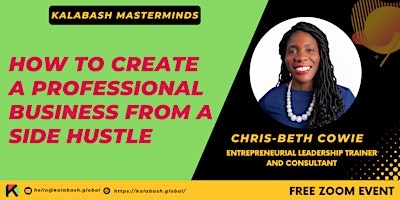 Imagem principal do evento How to create a professional business from a side hustle