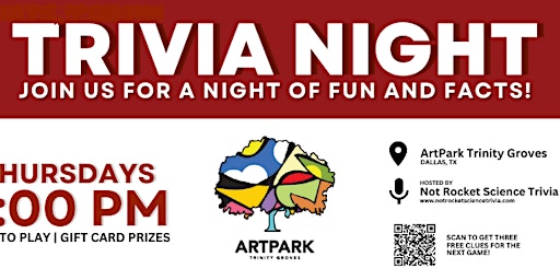 Image principale de ArtPark Trinity Groves Trivia Night