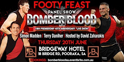 Imagem principal do evento Bomber Blood 1984 Premiership 40th Anniversary "Live Show"