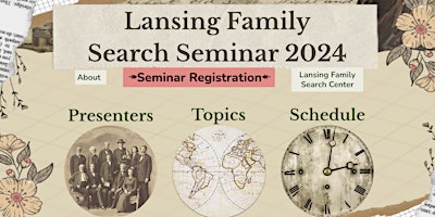 Primaire afbeelding van Lansing Family Search Seminar 2024