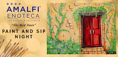 Primaire afbeelding van The Red Door - Paint and Sip at Amalfis Enoteca  Italiana