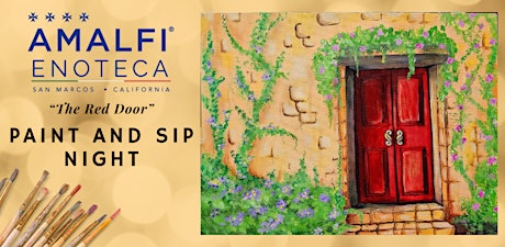 The Red Door - Paint and Sip at Amalfis Enoteca  Italiana