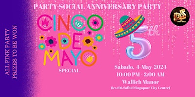 Imagen principal de Party Social 5th Anniversary : ALL PINK - CINCO DE MAYO EDITION