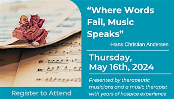 Imagem principal do evento "Where Words Fail, Music Speaks"