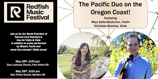 Pacific Strings Duo: Miya Saito-Beckman and Nicholas Sharma primary image