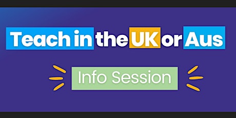 Auckland Information Session - Teach in Australia OR the UK with anzuk Education