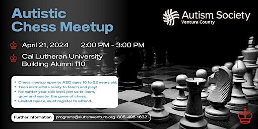 Primaire afbeelding van Autism Society Ventura County  Chess Meetup