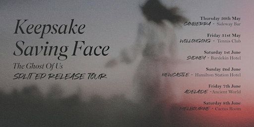 Imagen principal de Keepsake and Saving Face - ‘The Ghost Of Us’ Split EP Launch